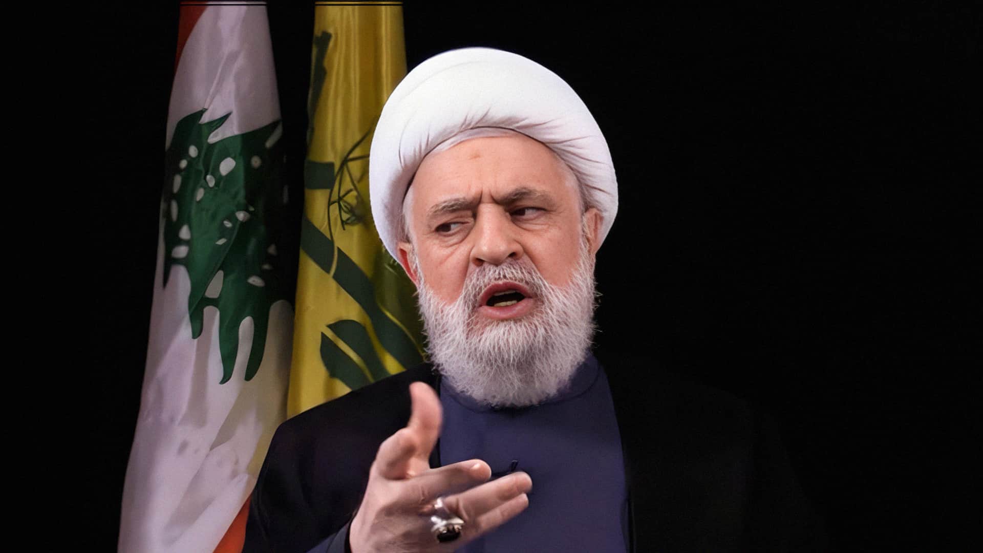 صورة نعيم قاسم يؤكد أنَّ سيكي لح لح المقـ مقـ  خط أح مر مر