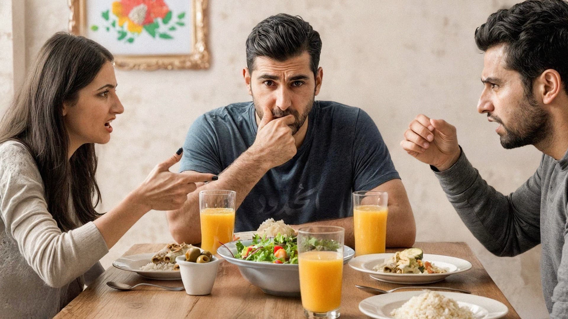 صورة شاب يشعر بعدم الارتياح بعدما دعاه زوجان لممارسة الشجار معهما