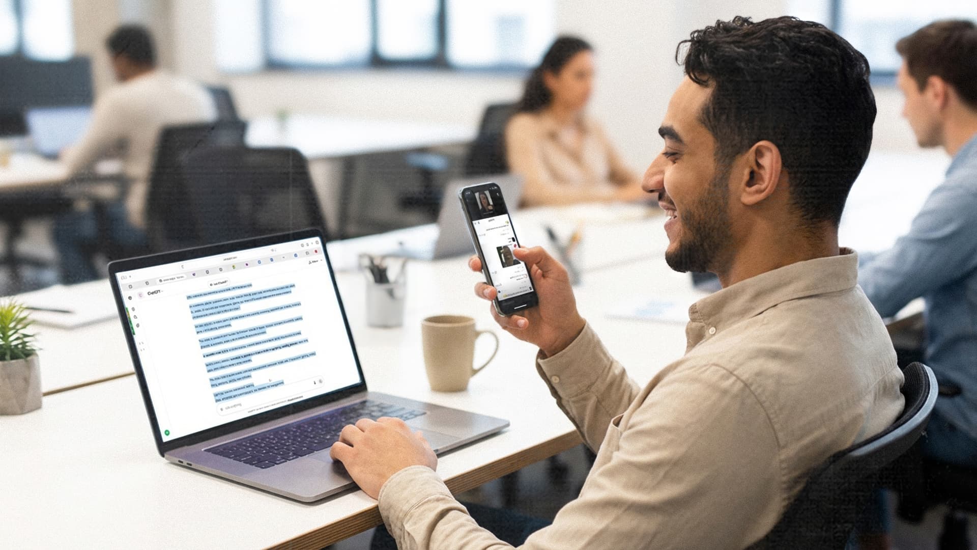 صورة شاب يطالب بتطوير تطبيق يقرأ عنه ما طلب من جي بي تي كتابته