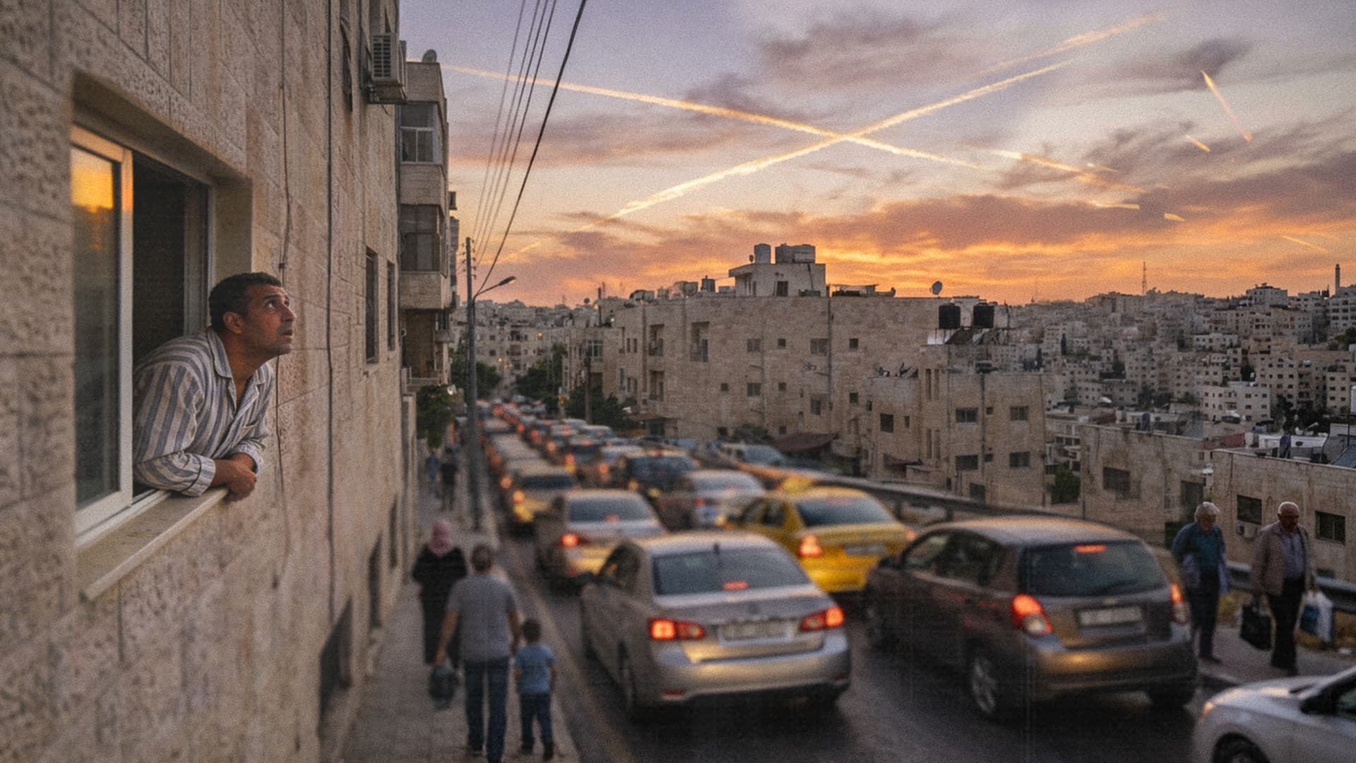 صورة رجل يطل من النافذة ليتأكد إن كان القلق الذي يشعر به مبرراً