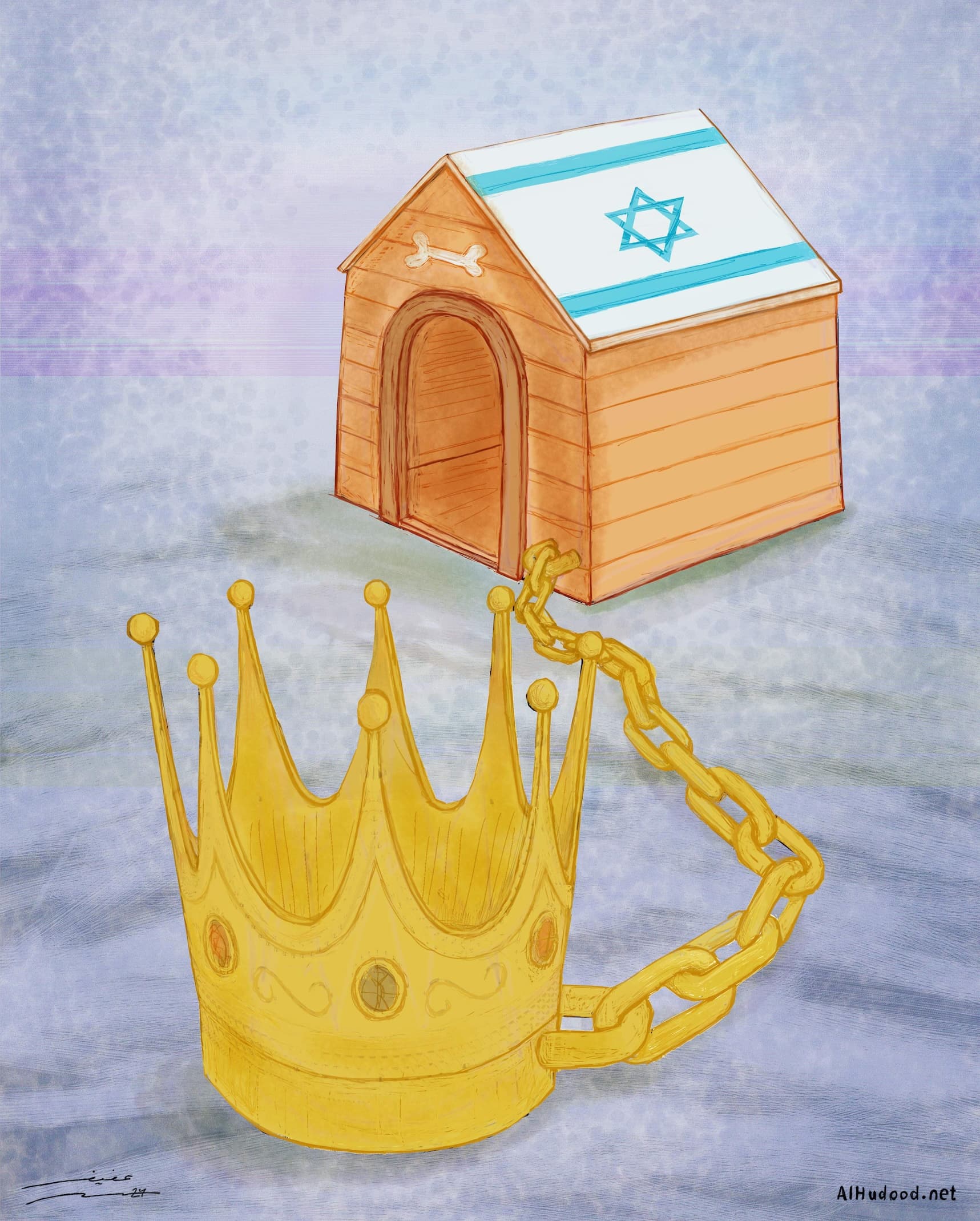 صورة للكلب بيت يحميه